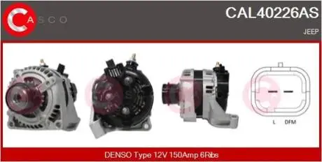 Фото генератор CASCO CAL40226AS Генератор CASCO CAL40226AS