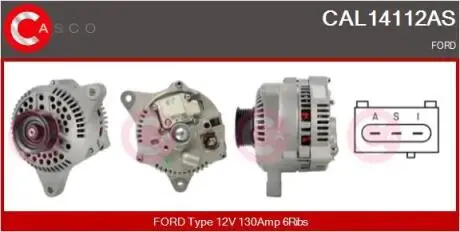 Фото генератор CASCO CAL14112AS Генератор CASCO CAL14112AS