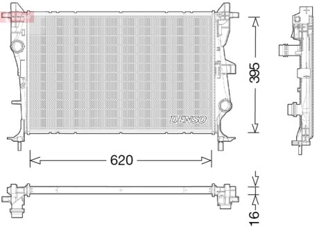 Радиатор DENSO DRM06038 (фото 1)