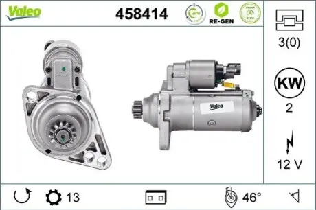Стартер Valeo 458414 (фото 1)