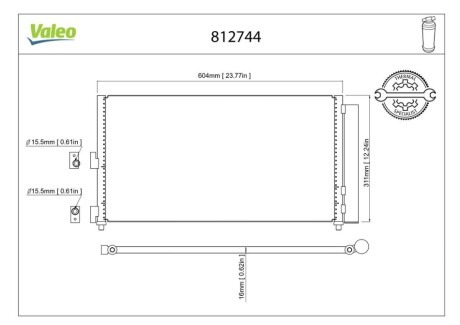 CHЈODNICA KLIMY FIAT IDEA 1.4 09- Valeo 812744