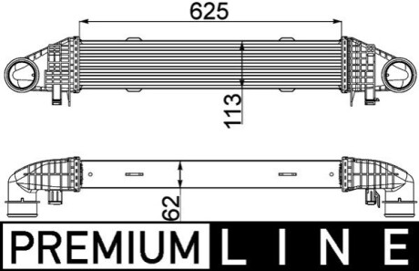 INTERCOOLER MB C-KLASA /W204/ MAHLE / KNECHT CI359000P