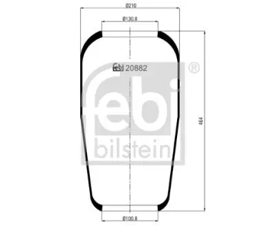 Кожух пневматичної ресори FEBI BILSTEIN 20882