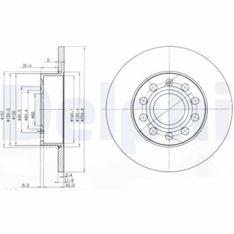 Тормозные диски Delphi BG3890 (фото 1)