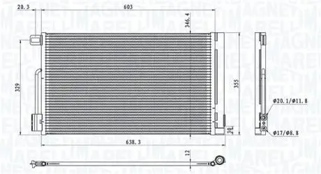 Радіатор кондиціонера MAGNETI MARELLI 350203611000