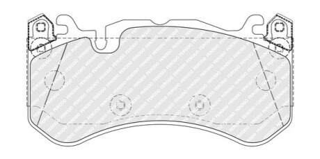 Колодки гальмівні (передні) MB C-class (W205)/E-class (W212/W213)/GLC- class (X253)/ S-class (W222) AMG 11- (Brembo) FERODO FDB5381 (фото 1)