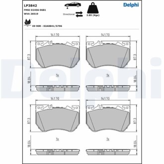 Klocki ham. MERCEDES-BENZ C-Series Delphi LP3842