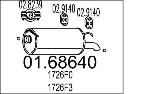 Глушник вихлопних газів (кінцевий) MTS 0168640