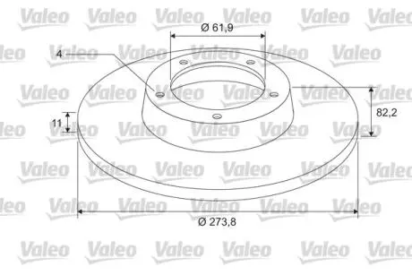 Диск гальмівний Z LOZYSKIEM Valeo 675406