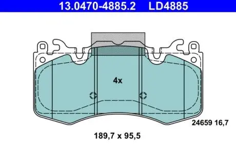 Фото автозапчасть ATE 13047048852 Автозапчасть ATE 13047048852