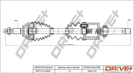 P├ô┼üO┼Ü NAP─śDOWA CITROEN C5 08- PRAWA DR!VE+ DP2110100204