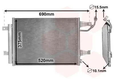 Радиатор кондиционера MITSUBISHI COLT 04- Van Wezel 32005177