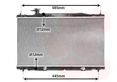 Радиатор охлождения CR-V 20i AT 06- Van Wezel 25002226