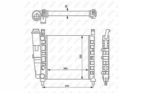 Радіатор, охолодження двигуна NRF 54679