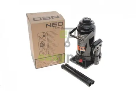 Домкрат пляшковий гідравлічний 15 т h=230-460 мм NEO TOOLS 10-455