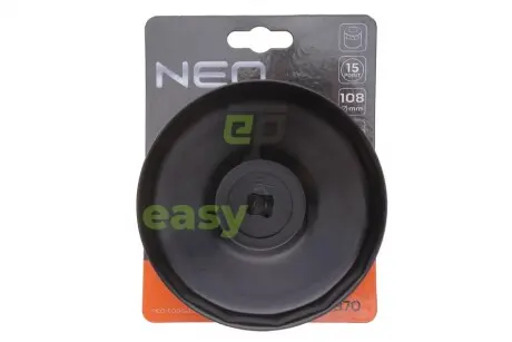 Насадка для заміни масляного фільтра 3/8" 15-гранний (d=108mm) NEO TOOLS 11370 (фото 1)