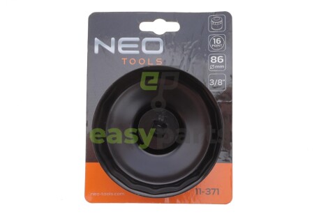 Насадка для заміни масляного фільтра 3/8" 16-гранний (d=86mm) NEO TOOLS 11371