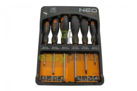 Набір викруток SL, PH 6 од. NEO TOOLS 04213 (фото 1)