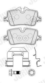 Колодки гальмівні (задні) BMW 3 (G20/G21/G80/G81/G28)/4 (G22/G23/G82/G83/G26) 18-/2 (G42/G87) 21- Jurid 574018J