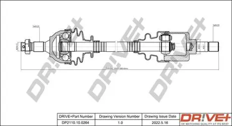 P├ô┼üO┼Ü NAP─śDOWA PEUGEOT 308 07-14 LEWA DR!VE+ DP2110100264