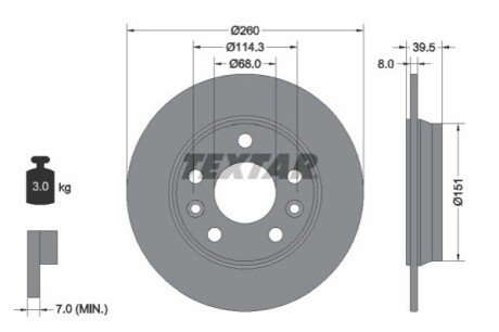 TARCZA HAM. RENAULT T. ZOE 19- TEXTAR 92327203