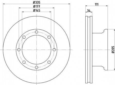 Гальмівний диск TEXTAR 93102300 (фото 1)