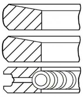 Комплект поршньових кілець GOETZE 0844350700