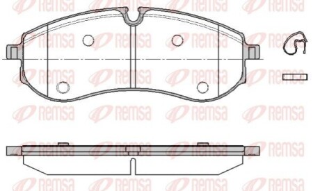 Колодки гальмівні дискові (комплект 4 шт) REMSA 1856.00