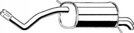 Задній. глушник,випускна сист. ASMET 21028 (фото 1)