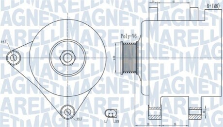 ALTERNATOR AUDI,SEAT,SKODA MAGNETI MARELLI 063732056010