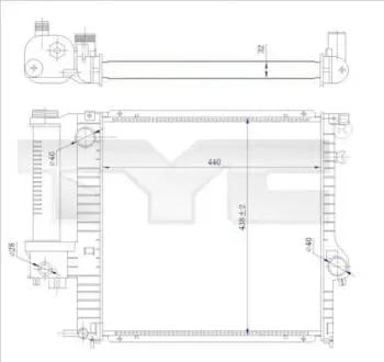 CHLODNICA BMW 3 E30 TYC 7030009R