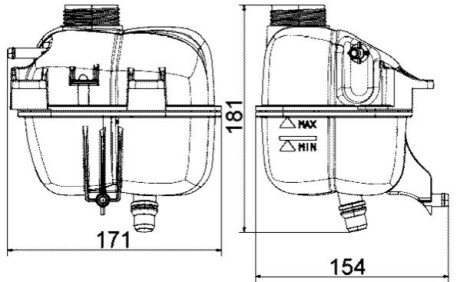 ZBIORNIK WYROWNAWCZY CHLODNICY MAHLE / KNECHT CRT87001S