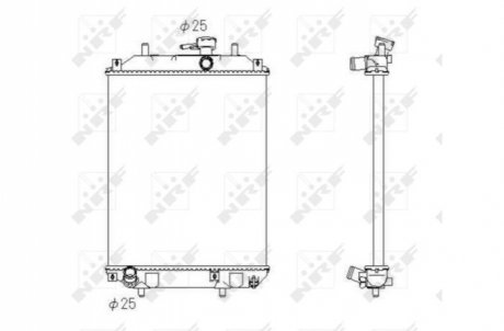 Радіатор, охолодження двигуна NRF 53413