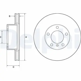Гальмівний диск Delphi BG9145C