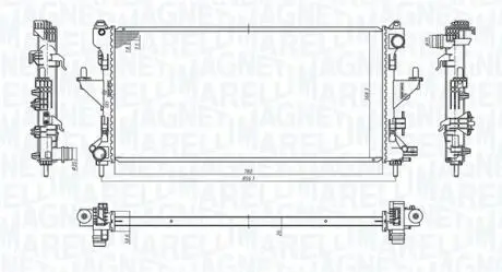 Радіатор охолодження Citroen Jumper/Fiat Ducato/Peugeot Boxer 2.2HDI-3.0HDI 06- MAGNETI MARELLI 350213198200