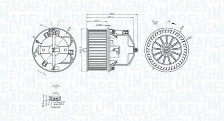 Моторчик пічки Land Rover Freelander 06-14/Range Rover Evoque 11-19 MAGNETI MARELLI 069412371010