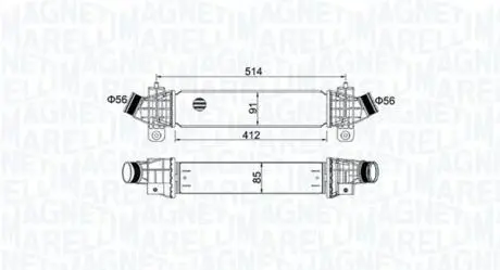 Intercooler FORD MONDEO III MAGNETI MARELLI 351319204970