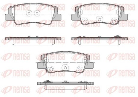 Колодки гальмівні дискові (комплект 4 шт) REMSA 1956.02