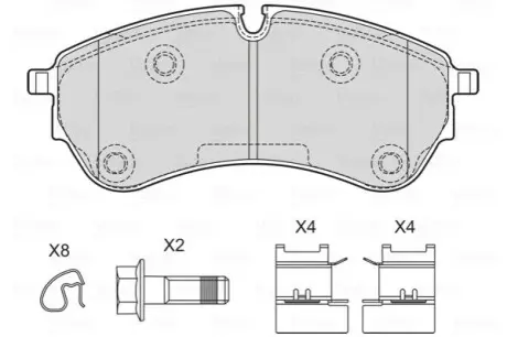 KLOCKI HAMULCOWE Valeo 601762