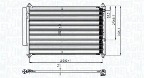 Конденсер кондиціонера MAGNETI MARELLI BC850