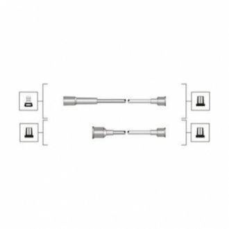 Комплект високовольтних проводів EQ OPEL OMEGA 1.8, 2.0 [941319170113] MAGNETI MARELLI MSQ0113