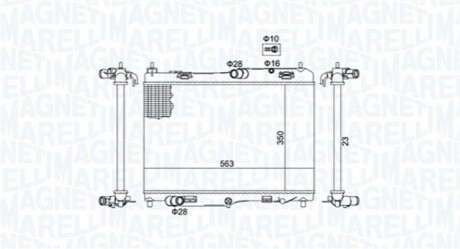 FORD радіатор охолодження B-Max,Fiesta VI,Transit Courier 1.4/2.0 12- MAGNETI MARELLI 350213184700 (фото 1)