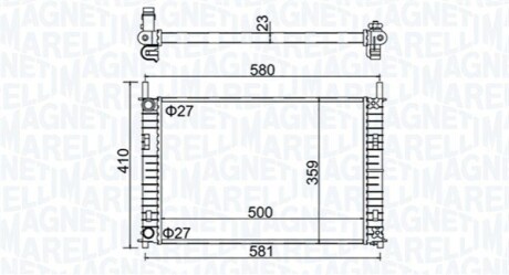 Радіатор охолоджування MAGNETI MARELLI BM1527