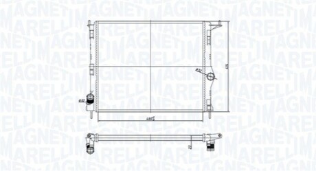 RENAULT радіатор охолодження (без кондиц.) Sandero,Logan,MCV MAGNETI MARELLI 350213165900