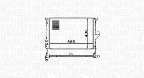 RENAULT радіатор охолодження Sandero, Logan 1.4/1.6,1.5dCi MAGNETI MARELLI BM1609