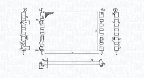 FIAT Радіатор охолодження ALBEA (178_, 172_) 1.4 07-09 MAGNETI MARELLI 350213196300