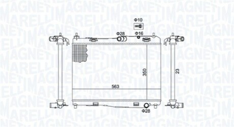 FORD радіатор охолодження B-Max,Fiesta VI 1.25/1.4 08- MAGNETI MARELLI BM1421 (фото 1)