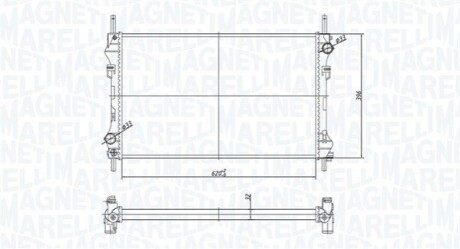 FORD радіатор охолодження Transit 2.0/2.4TDE/TDCi 00- MAGNETI MARELLI 350213183300