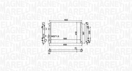 RENAULT радіатор охолодження двигуна MEGANE I 96- MAGNETI MARELLI BM1591