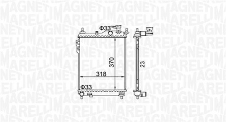 HYUNDAI радіатор охолодження Getz 1.1/1.6 02- MAGNETI MARELLI 350213162400